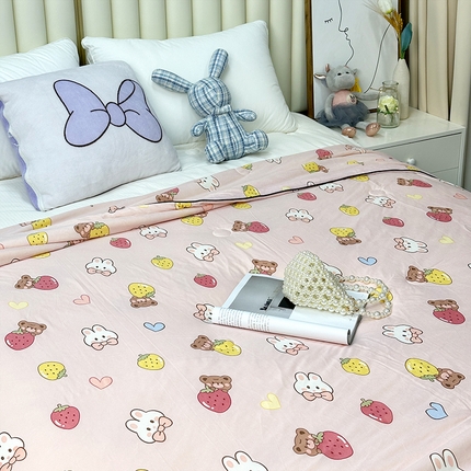 91家纺网 家纺一手货源 找家纺 （总）（自己工厂有网销大热款 网销帮推可合作优惠 长期款不断货）2024新款A类针织棉夏被空调被-风格二