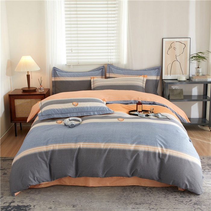 91家纺网 家纺一手货源 找家纺 沐白家居 2025新款全棉印花四件套 漫生活