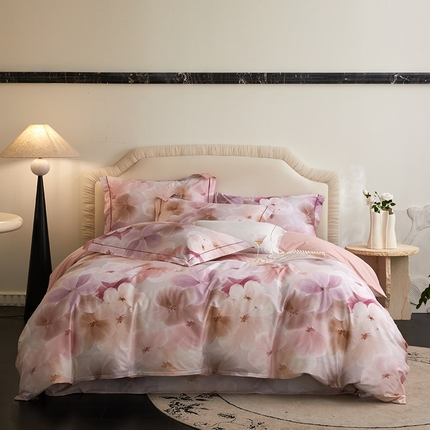 薏思家纺 2025新款13376活性全棉四季款-四件套 风里杨花