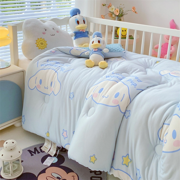 91家纺网 家纺一手货源 找家纺 （买家秀 爆款花型长期款不断货）迪士尼豆豆被针织棉被子针织棉豆豆被迪士尼正版授权豆豆被春冬被-儿童被 软萌玉桂狗