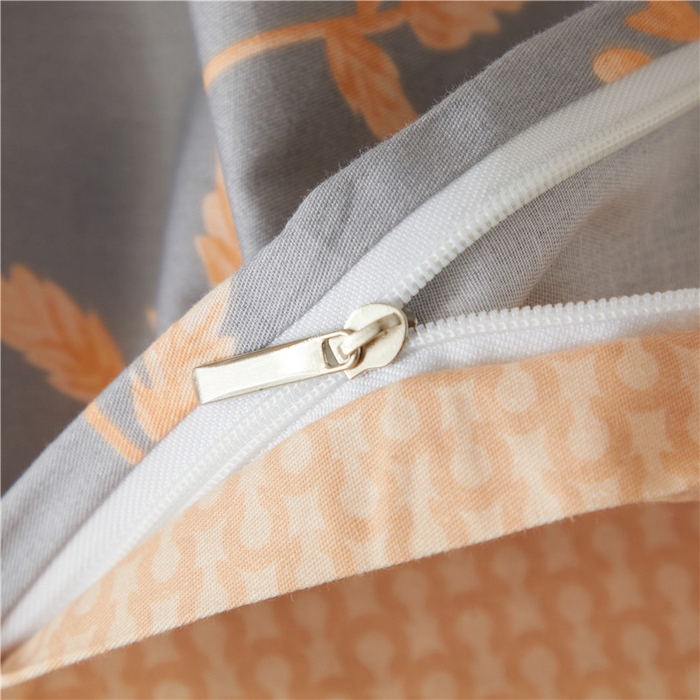 91家纺网 家纺一手货源 找家纺 沐白家居 2025新款全棉印花四件套 米洛-灰