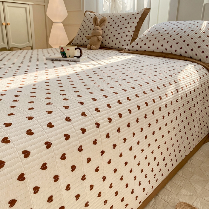 91家纺网 家纺一手货源 找家纺 尊妙被业 2025新款针织棉直边床盖三件套 艾意