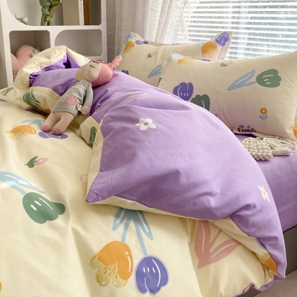 91家纺网 家纺一手货源 找家纺 （总）（买家秀爆款花色不断货）A类母婴级小清新磨毛四件套简约磨毛四件套花卉磨毛四件套卡通磨毛四件套格子条纹