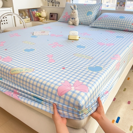 91家纺网 家纺一手货源 找家纺 摩妮卡 2025新款A类裸睡级全棉印花床笠系列 少女的梦