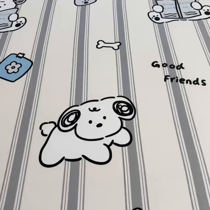 91家纺网 家纺一手货源 找家纺 摩妮卡 2025新款A类裸睡级全棉印花床笠系列 奶狗呼呼