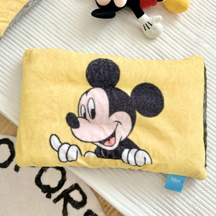 91家纺网 家纺一手货源 找家纺 买家秀）（爆款花型 长期款不断货）迪士尼豆豆枕芯迪士尼豆豆枕头卡通暖绒儿童豆豆枕头儿童豆豆枕芯枕套 黄色米奇