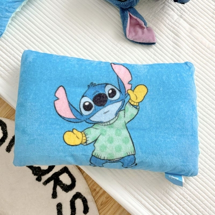 91家纺网 家纺一手货源 找家纺 买家秀）（爆款花型 长期款不断货）迪士尼豆豆枕芯迪士尼豆豆枕头卡通暖绒儿童豆豆枕头儿童豆豆枕芯枕套 蓝色史迪仔