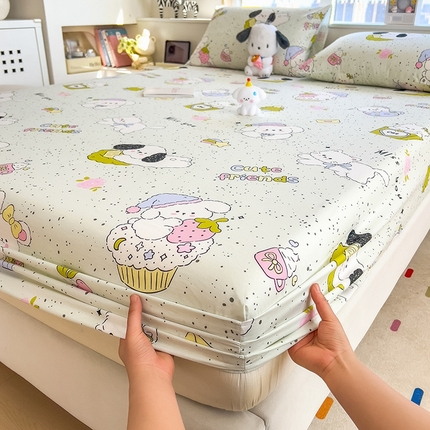 91家纺网 家纺一手货源 找家纺 摩妮卡 2025新款A类裸睡级全棉印花床笠系列 可可布雷