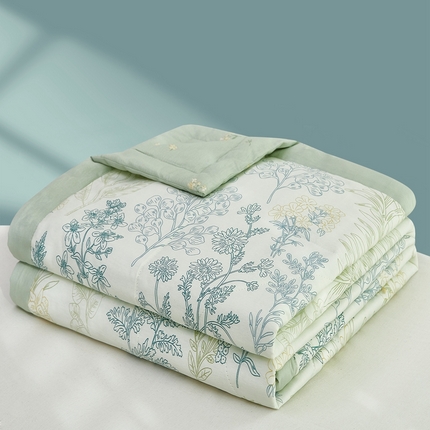 黛妮雅 2025新款全棉印花夏被空调被 送买家秀 幽兰花谷