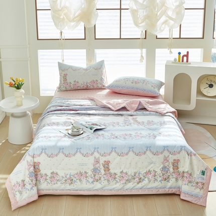 91家纺网 家纺一手货源 找家纺 （总1）黛妮雅 2025新款全棉印花夏被空调被 送买家秀