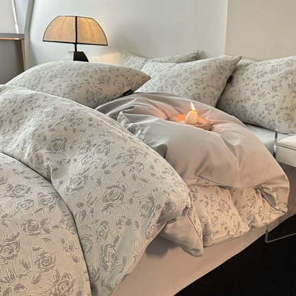 91家纺网 家纺一手货源 找家纺 （总）（买家秀爆款花色不断货）纯棉磨毛四件套纯棉全棉磨毛四件套全棉三层纱磨毛四件套加厚磨毛A类大提花四件套