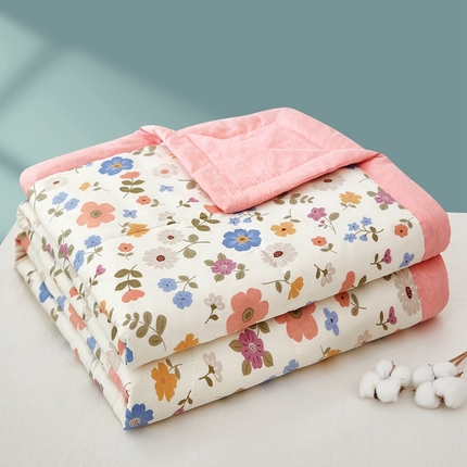 91家纺网 家纺一手货源 找家纺 黛妮雅 2025新款里外全棉印花棉花被纯棉夏被夏凉被空调被 夏被四件套 繁花