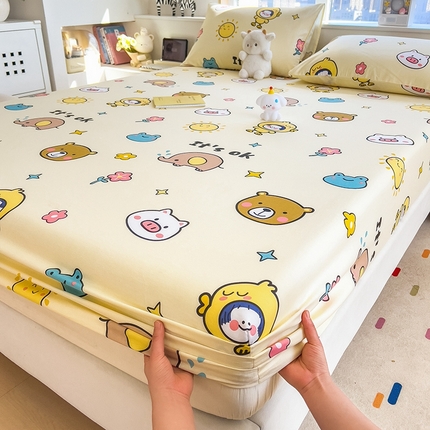 91家纺网 家纺一手货源 找家纺 摩妮卡 2025新款A类裸睡级全棉印花床笠系列 童梦阁