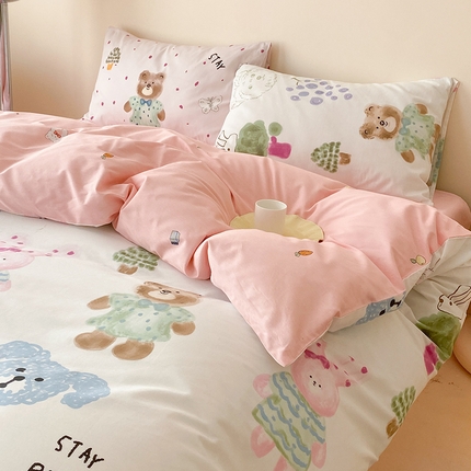 91家纺网 家纺一手货源 找家纺 （总）（买家秀 爆款花型 不断货）13372纯棉四件套全棉四件套卡通四件套儿童三件套学生宿舍三件套学生套件