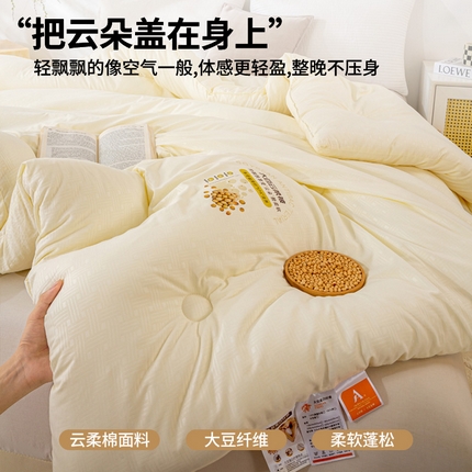 91家纺网 家纺一手货源 找家纺 （总）（买家秀爆款花色不断货）A类母婴级原棉大豆被春秋被秋冬被大豆纤维被子被芯空调被水洗大豆被水洗棉大豆被