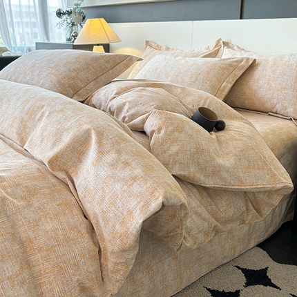 91家纺网 家纺一手货源 找家纺 （总）（买家秀 长期款不断货）100s高支密新疆长绒棉磨毛印花被套高色织磨毛床单磨毛床笠磨毛三件套-被套