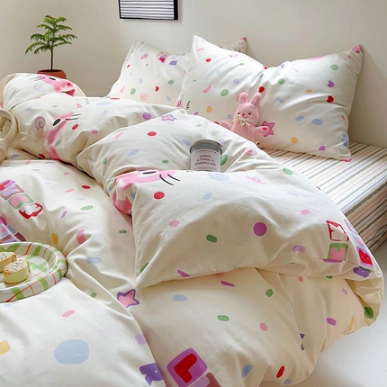 91家纺网 家纺一手货源 找家纺 （总）（买家秀 爆款花型 不断货）13372纯棉四件套全棉四件套卡通四件套儿童三件套学生宿舍三件套学生套件