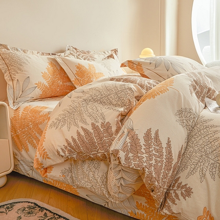 91家纺网 家纺一手货源 找家纺 （总）（买家秀 长期款不断货）100s高支密新疆长绒棉磨毛印花被套高色织磨毛床单磨毛床笠磨毛三件套-被套