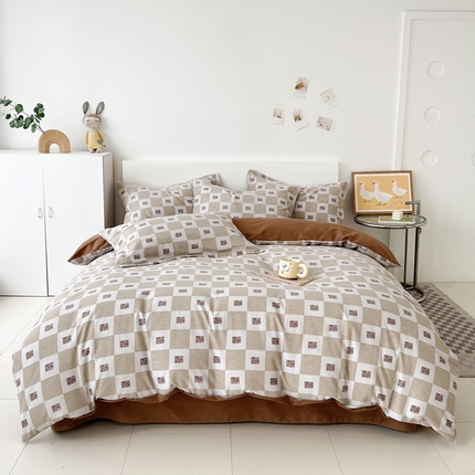 91家纺网 家纺一手货源 找家纺 （总）（买家秀 爆款花色 不断货）A类母婴级纯棉磨毛四件套全棉磨毛三件套纯棉四件套全棉四件套磨毛被套三件套