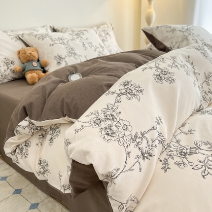 91家纺网 家纺一手货源 找家纺 （总）（买家秀 爆款花色 不断货）A类母婴级纯棉磨毛四件套纯棉全棉磨毛四件套纯棉四件套全棉四件套磨毛三件套