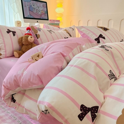 91家纺网 家纺一手货源 找家纺 （总）（买家秀 爆款花型 不断货）13372纯棉全棉四件套花卉卡通四件套儿童三件套学生宿舍三件套学生套件