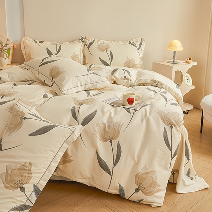 91家纺网 家纺一手货源 找家纺 （总）（买家秀 长期款不断货）100s高支密新疆长绒棉磨毛印花被套高色织磨毛床单磨毛床笠磨毛三件套-四件套