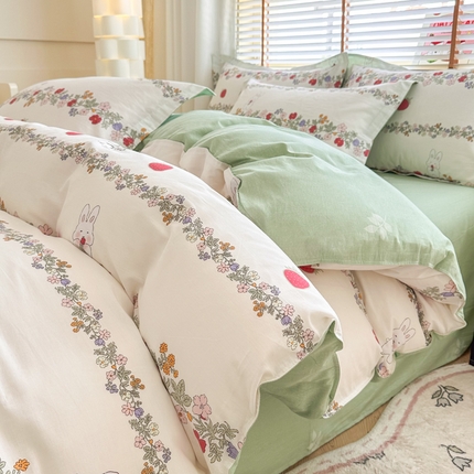 91家纺网 家纺一手货源 找家纺 （总）（买家秀爆款花型不断货）纯棉四件套纯棉全棉四件套卡通四件套花卉四件套儿童三件套学生宿舍三件套学生套件