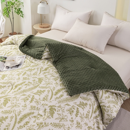 91家纺网 家纺一手货源 找家纺 （总）（买家秀长期款不断货）A类棉麻双层纱豆豆绒被芯母婴级大豆被春秋被秋冬被大豆纤维被四季被褥空调被夏凉被