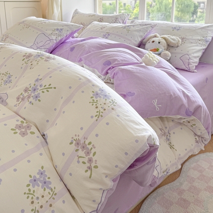 （买家秀 爆款花型 不断货）13372纯棉四件套全棉四件套卡通四件套儿童三件套学生宿舍三件套学生套件 展示图