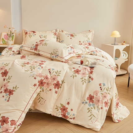 91家纺网 家纺一手货源 找家纺 （总）（买家秀 长期款不断货）100s高支密新疆长绒棉磨毛印花被套高色织磨毛床单磨毛床笠磨毛三件套-四件套