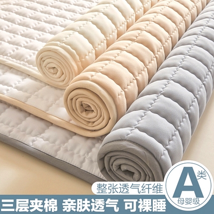 91家纺网 家纺一手货源 找家纺 （买家秀长期款不断货）A类母婴级防水床笠防水隔尿床笠大豆夹棉床笠夹棉床垫子防水隔尿垫褥子榻榻米床垫子 展示图2