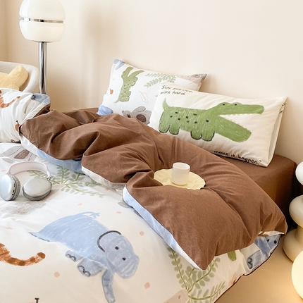 91家纺网 家纺一手货源 找家纺 （总）（买家秀 爆款花型 不断货）13372纯棉四件套全棉四件套卡通四件套儿童三件套学生宿舍三件套学生套件