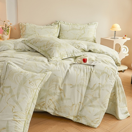 91家纺网 家纺一手货源 找家纺 （总）（买家秀 长期款不断货）100s高支密新疆长绒棉磨毛印花被套高色织磨毛床单磨毛床笠磨毛三件套-四件套