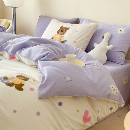 91家纺网 家纺一手货源 找家纺 （总）（买家秀 爆款花型 不断货）13372纯棉四件套全棉四件套卡通四件套儿童三件套学生宿舍三件套学生套件