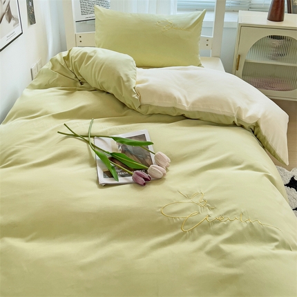 91家纺网 家纺一手货源 找家纺 （总）（买家秀 爆款花色不断货）A类母婴级纯棉磨毛四件套磨毛刺绣四件套全棉磨毛四件套纯色双拼四件套-三件套