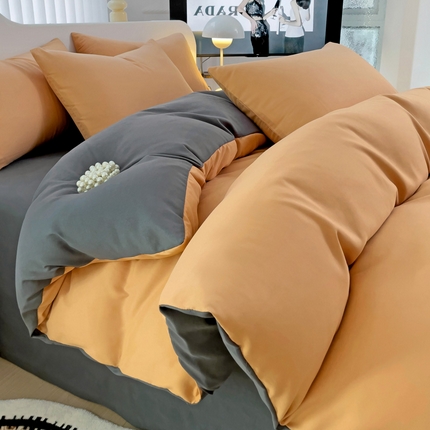 91家纺网 家纺一手货源 找家纺 （总）（买家秀爆款花色不断货）A类母婴级纯棉磨毛四件套全棉磨毛三件套纯棉四件套全棉四件套磨毛纯色双拼四件套