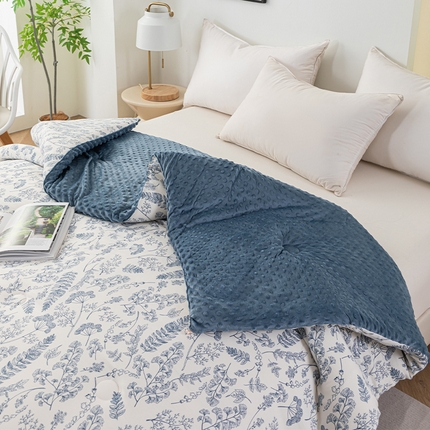 91家纺网 家纺一手货源 找家纺 （总）（买家秀长期款不断货）A类棉麻双层纱豆豆绒被芯母婴级大豆被春秋被秋冬被大豆纤维被四季被褥空调被夏凉被