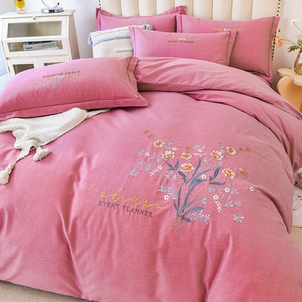 91家纺网 家纺一手货源 找家纺 （总）（买家秀 爆款花色 不断货）A类母婴级纯棉磨毛四件套全棉磨毛三件套纯棉四件套全棉四件套磨毛刺绣四件套