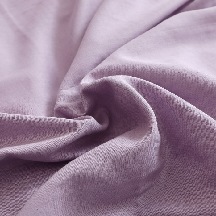 91家纺网 家纺一手货源 找家纺 晶缦家纺 2025新款纯棉纯色全棉双层纱四件套 觅琳-木槿紫