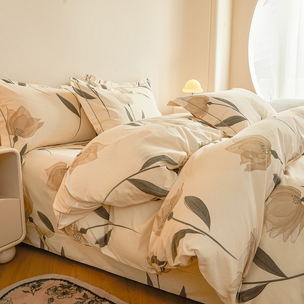 91家纺网 家纺一手货源 找家纺 （总）（买家秀 长期款不断货）100s高支密新疆长绒棉磨毛印花被套高色织磨毛床单磨毛床笠磨毛三件套-被套