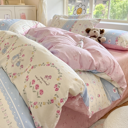 91家纺网 家纺一手货源 找家纺 （总）（买家秀 爆款花型 不断货）13372纯棉四件套全棉四件套卡通四件套儿童三件套学生宿舍三件套学生套件