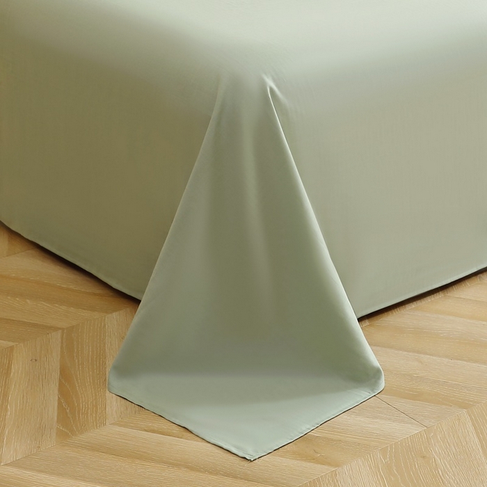 91家纺网 家纺一手货源 找家纺 晶缦家纺 2025新款纯棉纯色全棉双层纱系列单床单 觅琳-嫩荷绿