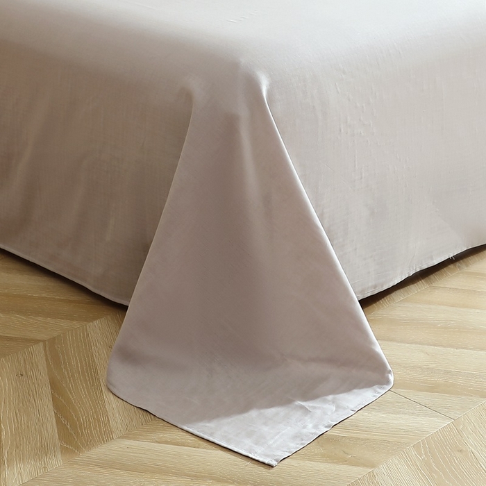 91家纺网 家纺一手货源 找家纺 晶缦家纺 2025新款纯棉纯色全棉双层纱系列单床单 觅琳-暖藕灰