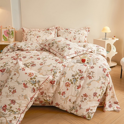 91家纺网 家纺一手货源 找家纺 （总）（买家秀 长期款不断货）100s高支密新疆长绒棉磨毛印花被套高色织磨毛床单磨毛床笠磨毛三件套-四件套