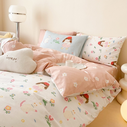91家纺网 家纺一手货源 找家纺 （总）（买家秀 爆款花型 不断货）13372纯棉四件套全棉四件套卡通四件套儿童三件套学生宿舍三件套学生套件