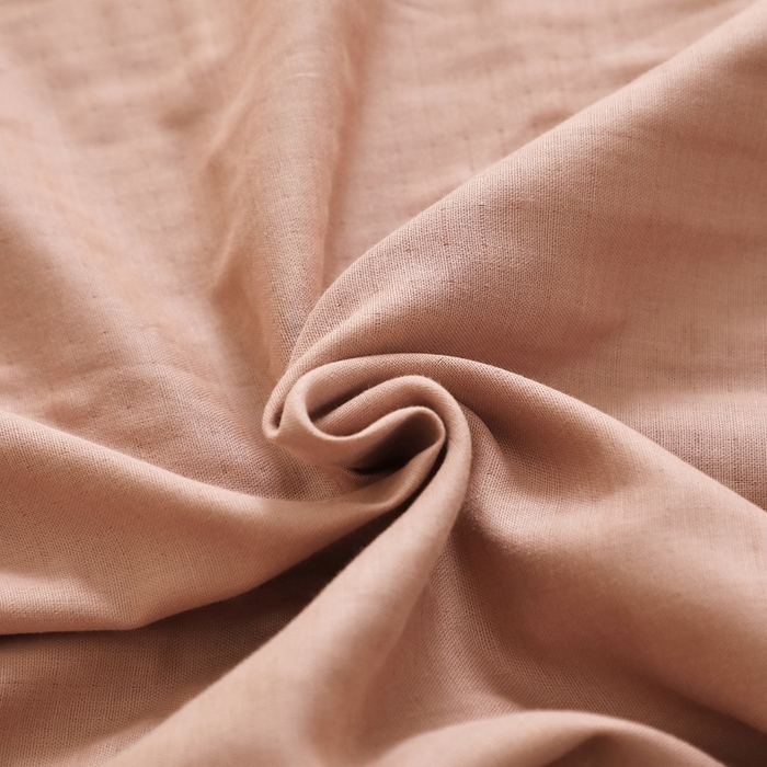 91家纺网 家纺一手货源 找家纺 晶缦家纺 2025新款纯棉纯色全棉双层纱系列单床单 觅琳-赭石棕
