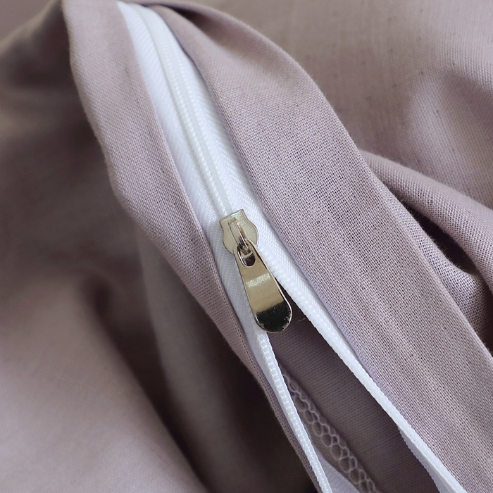 91家纺网 家纺一手货源 找家纺 晶缦家纺 2025新款纯棉纯色全棉双层纱四件套 觅琳-浅藤紫