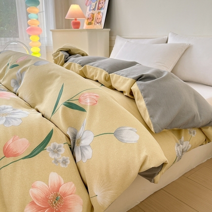 91家纺网 家纺一手货源 找家纺 （总）2024新款加厚全棉生态磨毛套件及单品--单被套