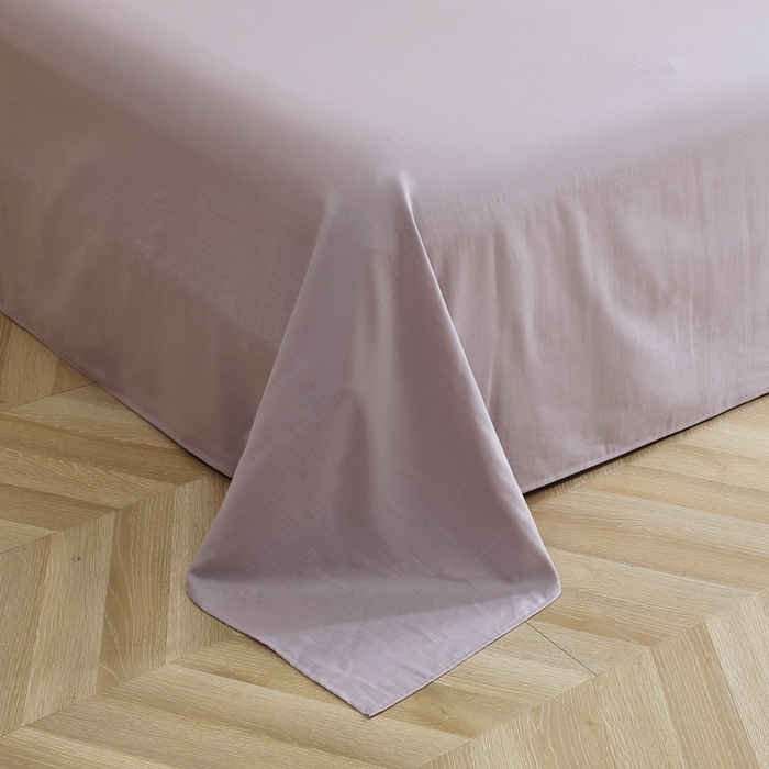 91家纺网 家纺一手货源 找家纺 晶缦家纺 2025新款纯棉纯色全棉双层纱系列单床单 觅琳-浅藤紫