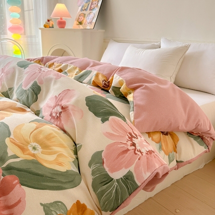 91家纺网 家纺一手货源 找家纺 （总）2024新款加厚全棉生态磨毛套件及单品--单被套